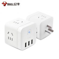 陜西BULL公牛USB接口插座轉接頭插頭魔方插線板