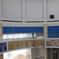 雙軌雙簾防火卷簾，雙軌無機布基折疊式卷簾門